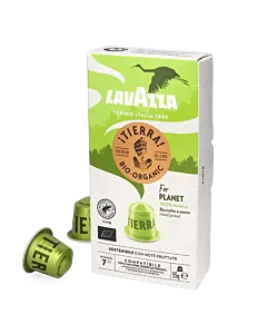 Lavazza Tierra For Planet package and capsule for Nespresso
