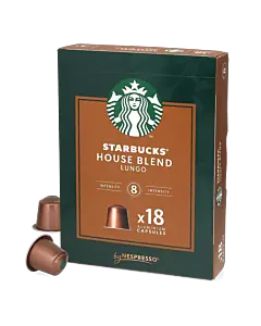 Starbucks House Blend Lungo Big Pack package and capsule for Nespresso
