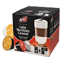 Café René Latte Macchiato Caramel package and capsule for Dolce Gusto
