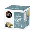 Dallmayr Crema d'Oro Caffè Latte package and capsule for Dolce Gusto