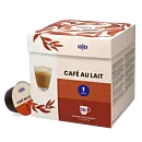 Kaffekapslen Café Au Lait package and capsule for Dolce Gusto