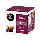 Nescafé Doppio Espresso package and capsule for Dolce Gusto
