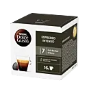 Nescafé Espresso Intenso package and capsule for Dolce Gusto
