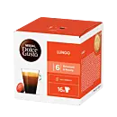 Nescafé Lungo package and capsule for Dolce Gusto