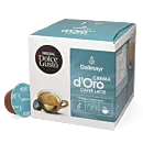 Dallmayr Crema d'Oro Caffè Latte package and capsule for Dolce Gusto