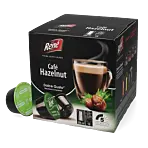 Café René Café Hazelnut package and pod for Dolce Gusto
