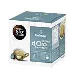 Dallmayr Crema d'Oro Caffè Latte package and capsule for Dolce Gusto
