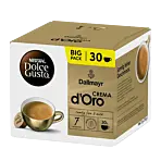 Dallmayr Crema d'Oro Big Pack package and capsule for Dolce Gusto
