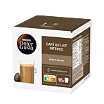 Nescafé Café Au Lait Intenso package and capsule for Dolce Gusto