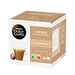 Nescafé Cortado Espresso Macchiato package and capsule for Dolce Gusto